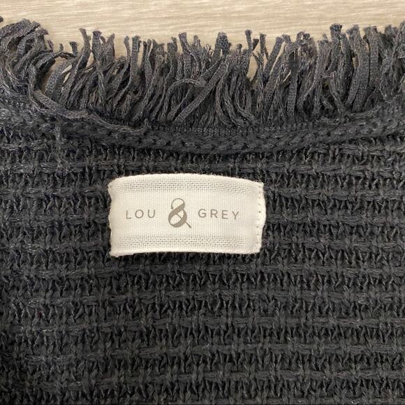 LOU & GREY Fringe Cardigan Sample Black Size M - Picture 6 of 8